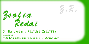 zsofia redai business card